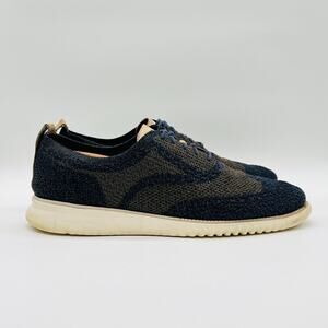 Cole Haan Oxfords Mens 13 Blue Tan Wingtip Sneakers Zerogrand Stitchlite Shoes